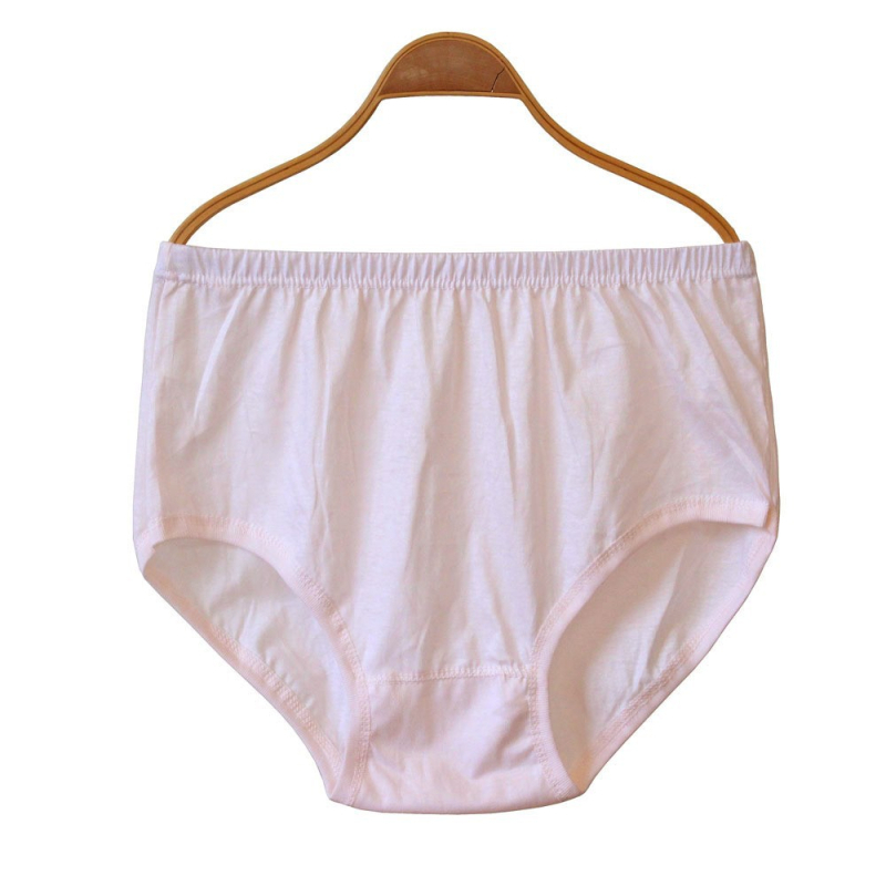 Памучно бельо за мъже и жени със средна талия, дишащо, едноцветно, 100% памук, за пенсионери