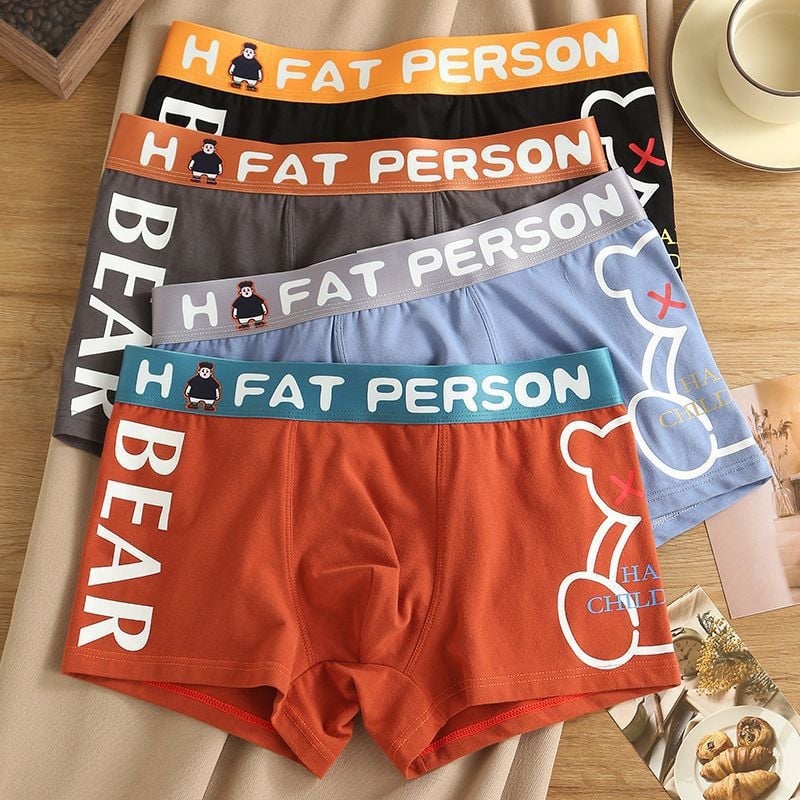 Muške bokserice od pamuka, sa srednjim strukom, za mlade, udobnost kroz cijelu godinu, pamuk pletena tkanina