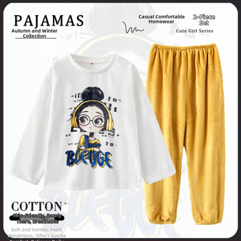 Guļammaises komplekts ar kapuci, animācijas stila, korāla fliessaudums, bieza, apaļš kakls, garas piedurknes