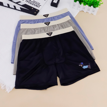 Boxeri pentru bărbați Ice Silk – respirabili, antibacterieni, tricot din nailon, talie medie, uni, căptușeală din viscoză 90–95%