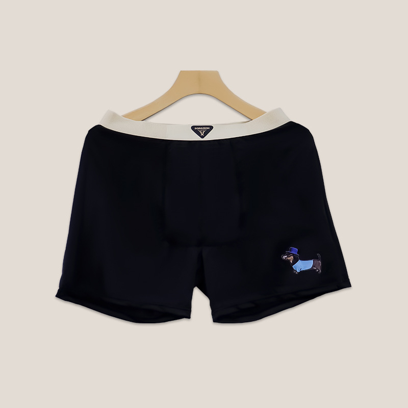 Boxeri pentru bărbați Ice Silk – respirabili, antibacterieni, tricot din nailon, talie medie, uni, căptușeală din viscoză 90–95%