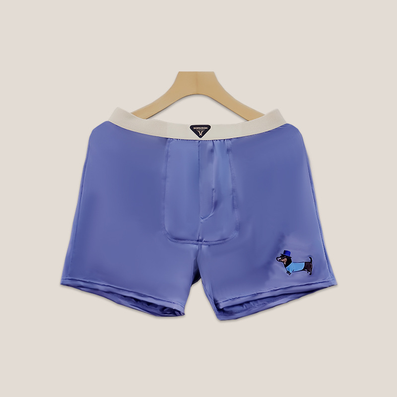 Boxeri pentru bărbați Ice Silk – respirabili, antibacterieni, tricot din nailon, talie medie, uni, căptușeală din viscoză 90–95%