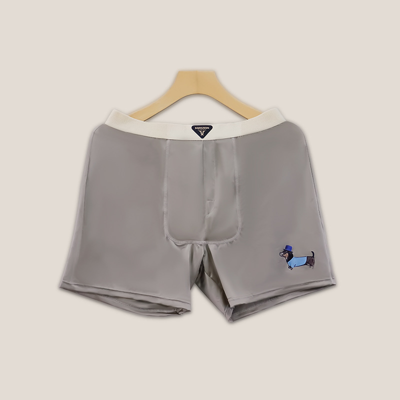 Boxeri pentru bărbați Ice Silk – respirabili, antibacterieni, tricot din nailon, talie medie, uni, căptușeală din viscoză 90–95%