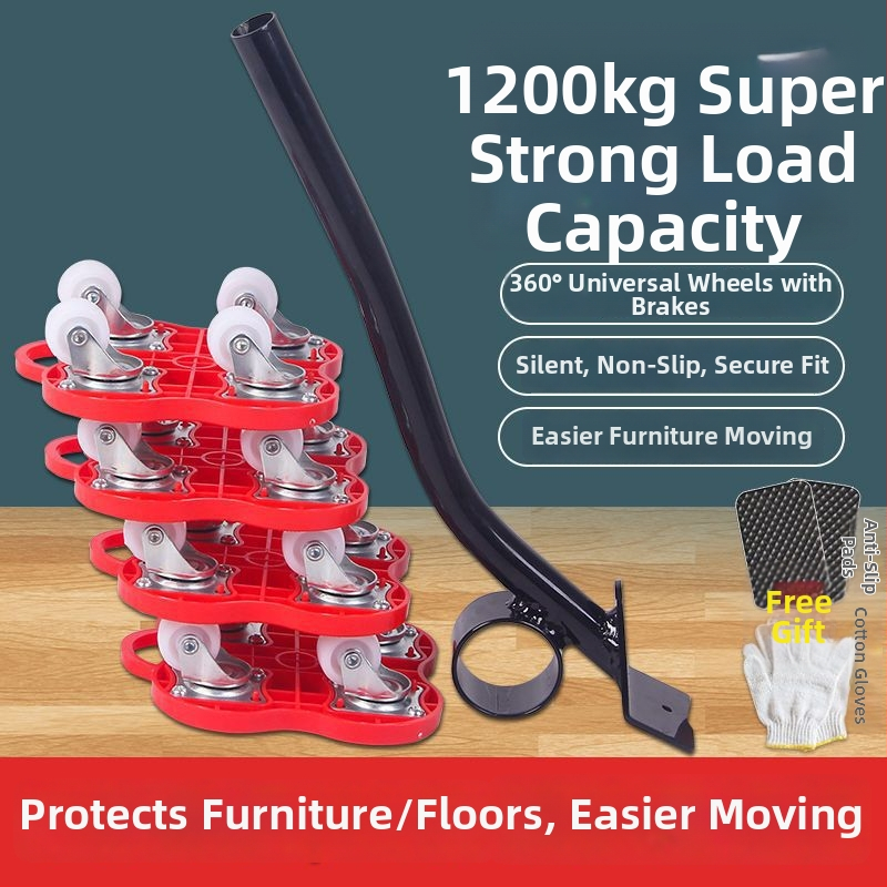 Univerzálne ťažké presúvacie kolieska s brzdou — 40-dielna sada nástrojov na demontáž pre domácnosť, nábytok, postele a skrine