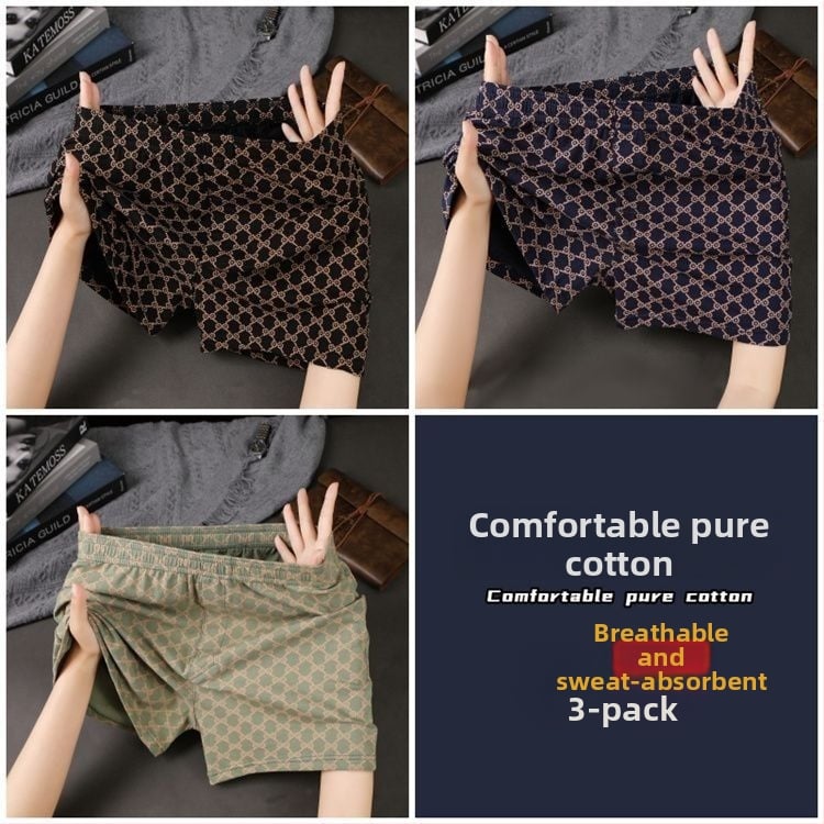 Meeste puuvillased bokserid, hingavad, keskmise kõrgusega vöökoht, 90–95% puuvill, kevadhooajaks