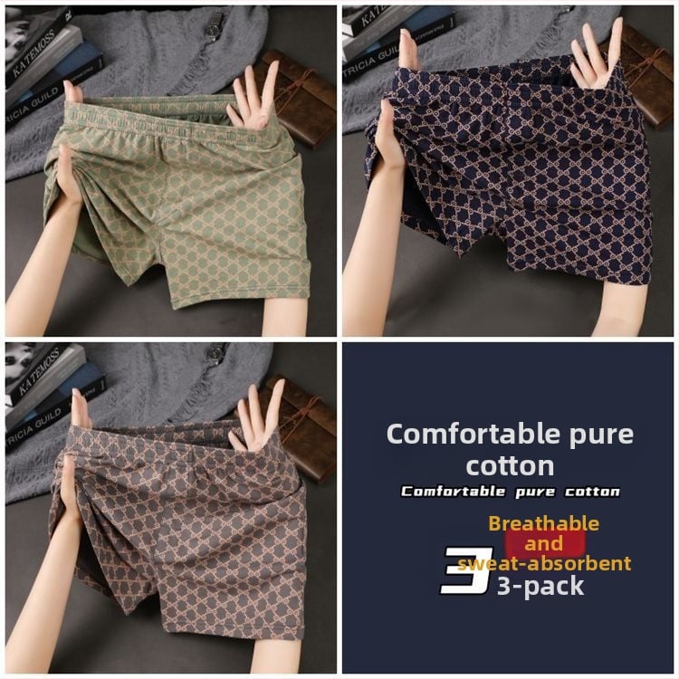 Meeste puuvillased bokserid, hingavad, keskmise kõrgusega vöökoht, 90–95% puuvill, kevadhooajaks