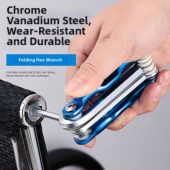 Skladaný set šesťhranových kľúčov — chróm-vanádiová oceľ, hmotnosť 300, hlava so šesťhraným otvorom