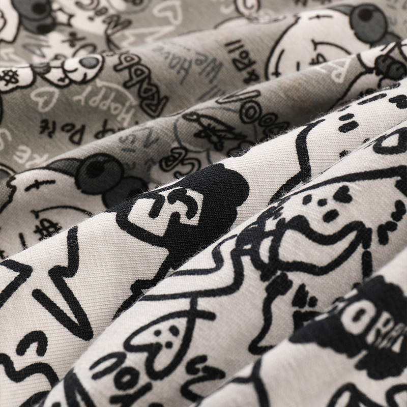 Női boxer alsó pamutból, lélegző, antibakteriális; mintás állat- és anime motívumokkal; középmagas derék