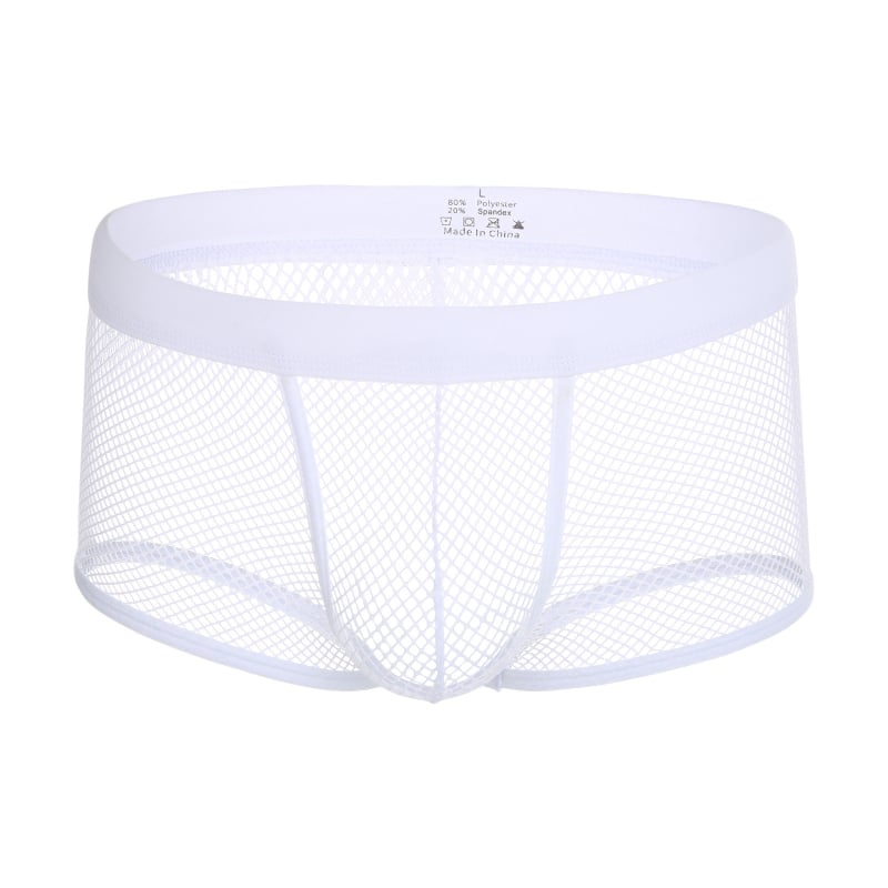 Meeste võrgust bokserid madala vöökoha, hingav kootud materjal, kubemesevooder elastaaniga