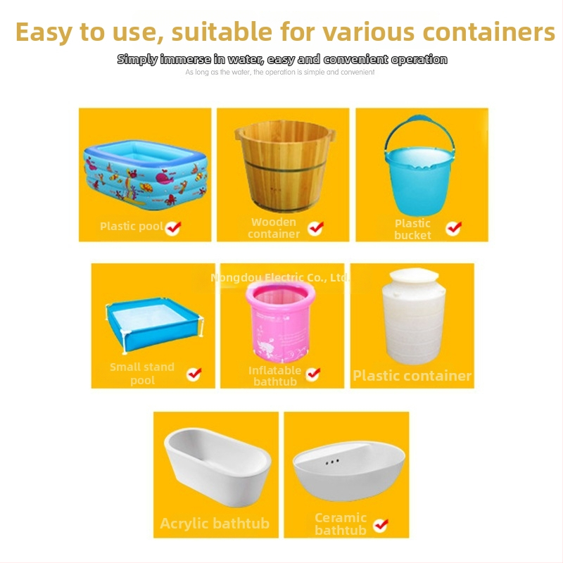 Elektrická tyč na rýchly ohrev vody s automatickým vypnutím, proti úniku, 2–3 kW, pre domáce použitie