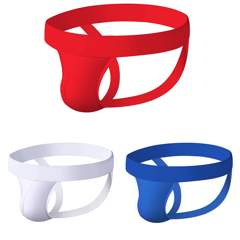 Meeste puuvillane hingav Tanga aluspüksid suure U-kujuga taskuga, keskmine vöökoht, kudum