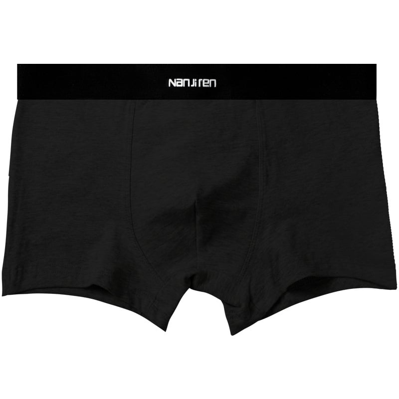 Vyrų medvilniniai bokseriai, kvėpuojantys, megzti, vidutinio liemens, vienos spalvos