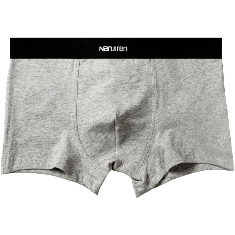 Vyrų medvilniniai bokseriai, kvėpuojantys, megzti, vidutinio liemens, vienos spalvos