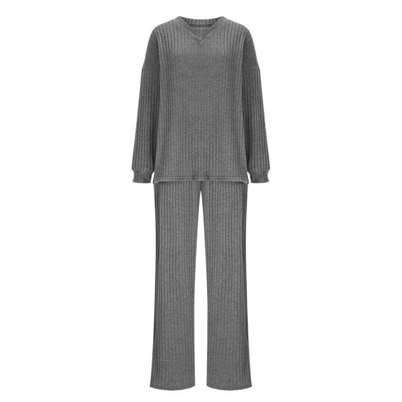 Moterų poliesterio dviejų dalių kostiumas su T-shirt tipo topu, vienodas raštas, koliažo dizainas, 2025 m. ruduo