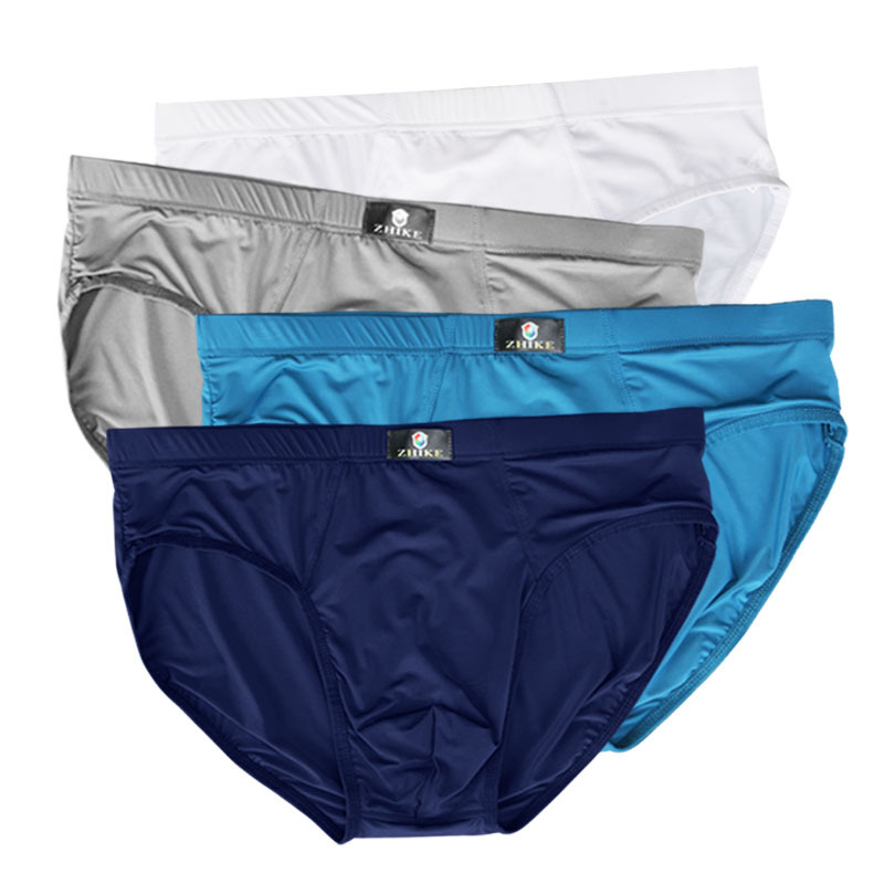 Meeste Ice Silk aluspüksid, hingav nailon, lihtne kude, keskmine vöökoht, Modal vooder