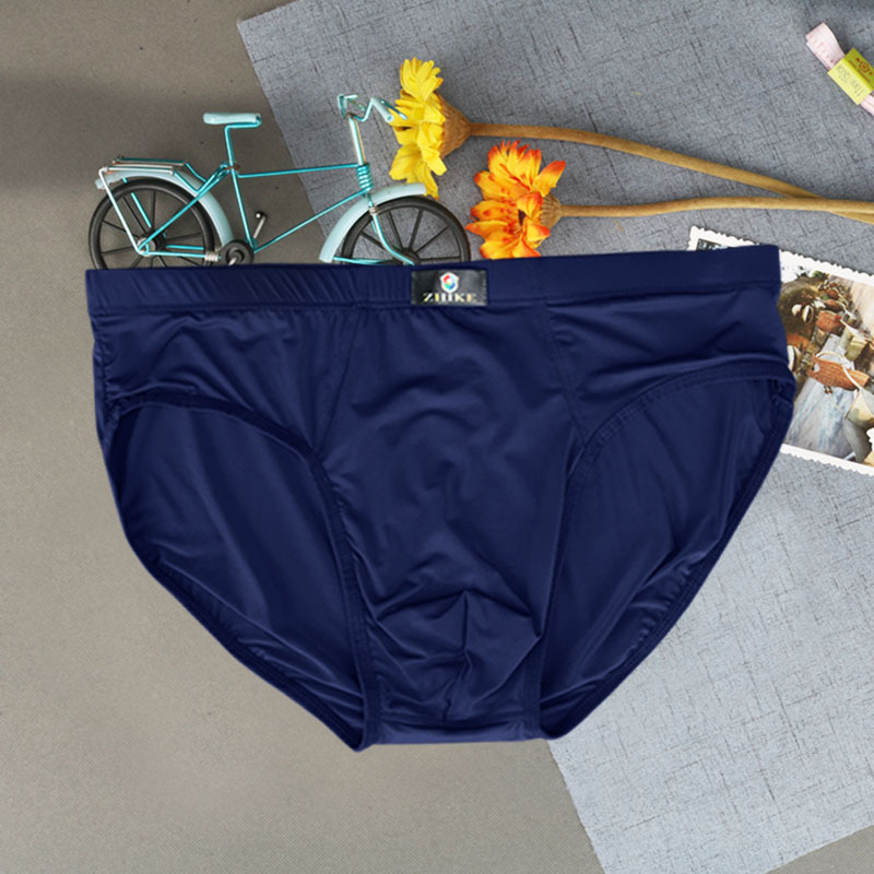 Meeste Ice Silk aluspüksid, hingav nailon, lihtne kude, keskmine vöökoht, Modal vooder