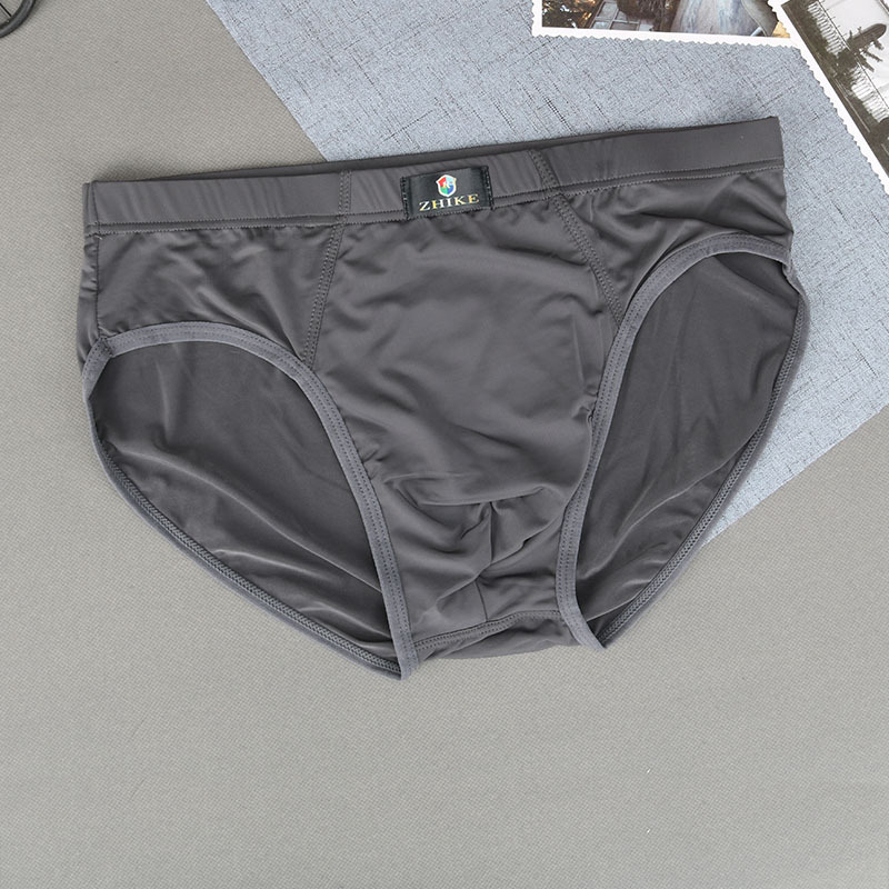 Meeste Ice Silk aluspüksid, hingav nailon, lihtne kude, keskmine vöökoht, Modal vooder