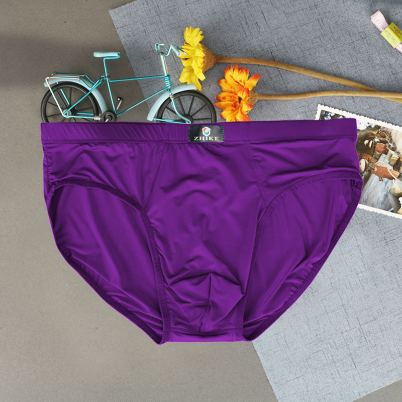 Meeste Ice Silk aluspüksid, hingav nailon, lihtne kude, keskmine vöökoht, Modal vooder