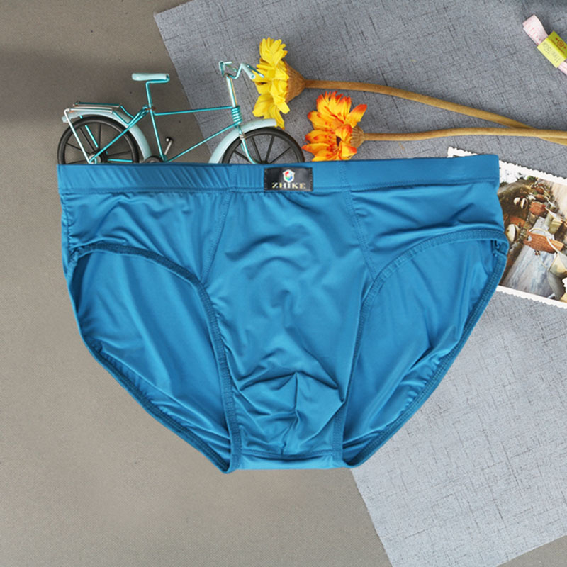 Meeste Ice Silk aluspüksid, hingav nailon, lihtne kude, keskmine vöökoht, Modal vooder