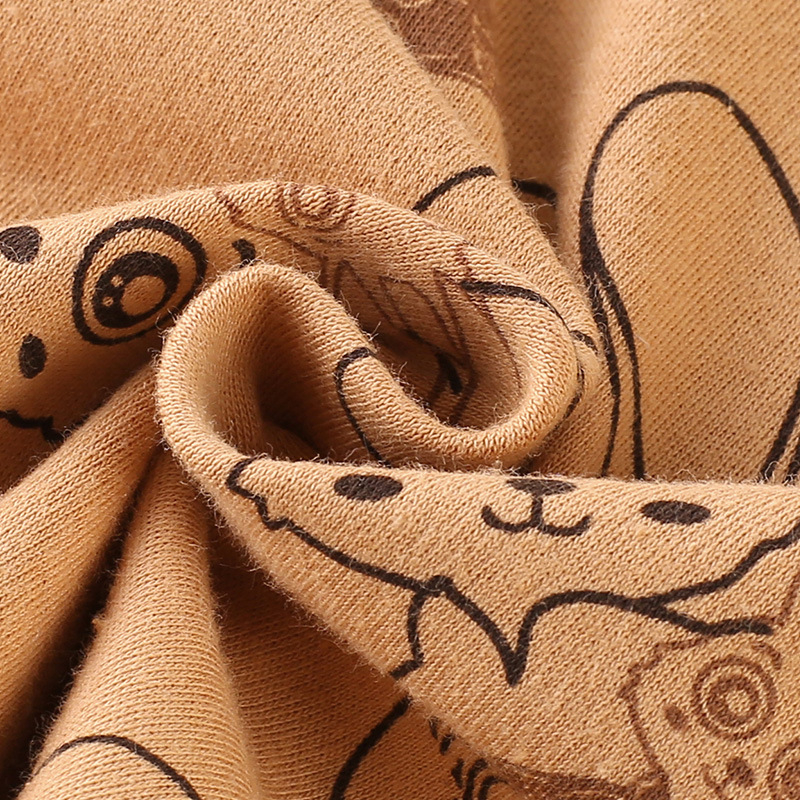 Детски пижамен комплект от 100% памук, карикатурен принт, корейски стил, унисекс, есен-зима.