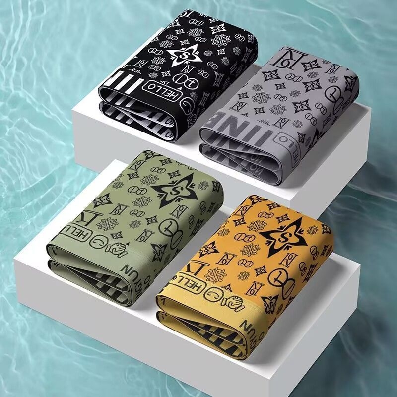 Vyrų boxer šortai, antibakteriniai ir kvėpuojantys, 90–95% poliesteris, aukštas liemuo, tinkami visoms sezonoms