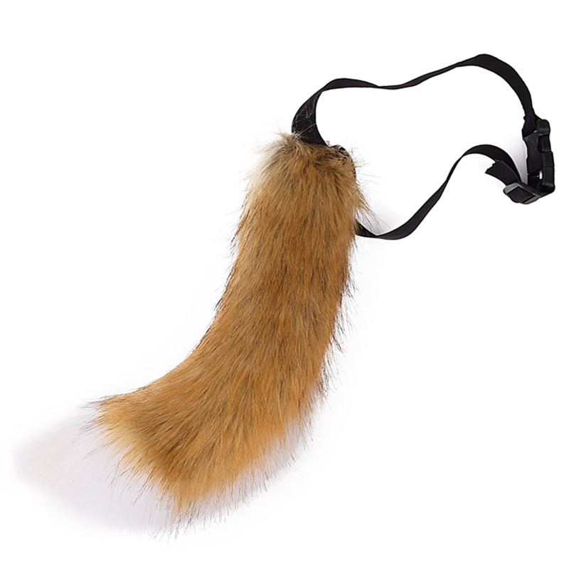 Cosplay реалистична лисица опашка, гъвкава и регулируема, аксесоар за костюм, за възрастни, есен 2024