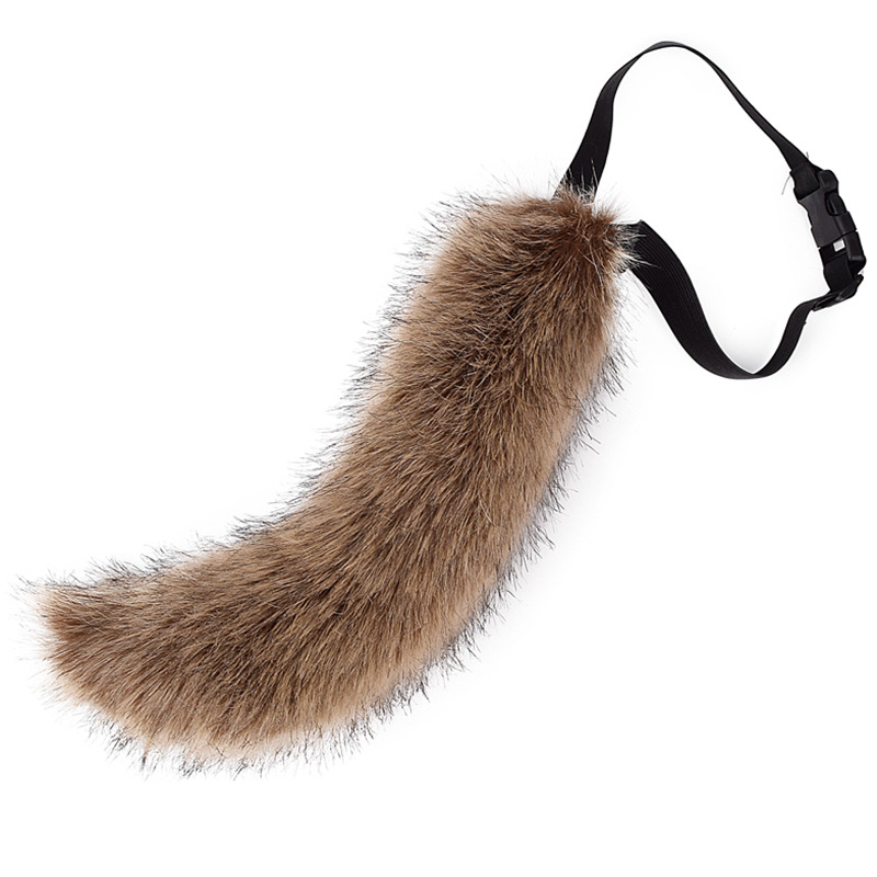 Cosplay реалистична лисица опашка, гъвкава и регулируема, аксесоар за костюм, за възрастни, есен 2024