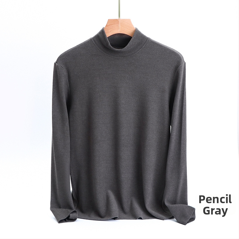 Vyrų pagrindinio sluoksnio marškinėliai su mock-neck, antibakteriniai, termiški, ekstra stora 301–350 g/m², Derong akrilas