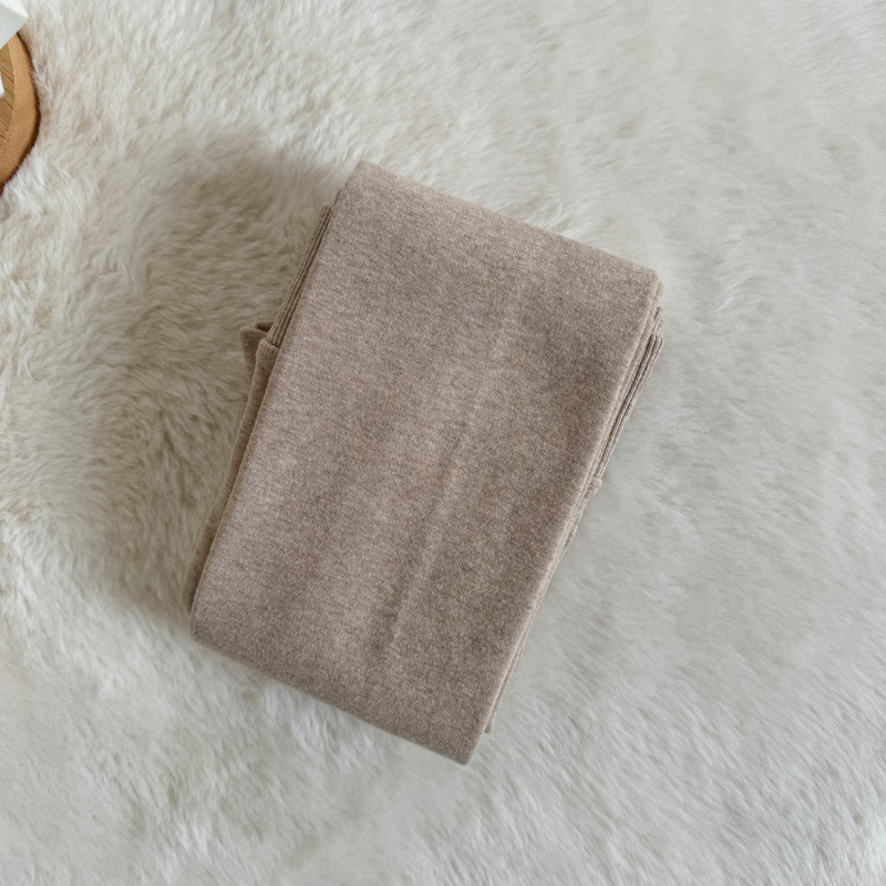 Γυναικείο βαμβακερό καλσόν με επένδυση φλίς, σμιλεύουσα εφαρμογή, μονόχρωμο σχέδιο, μεσαίας πυκνότητας, χειμερινή χρήση