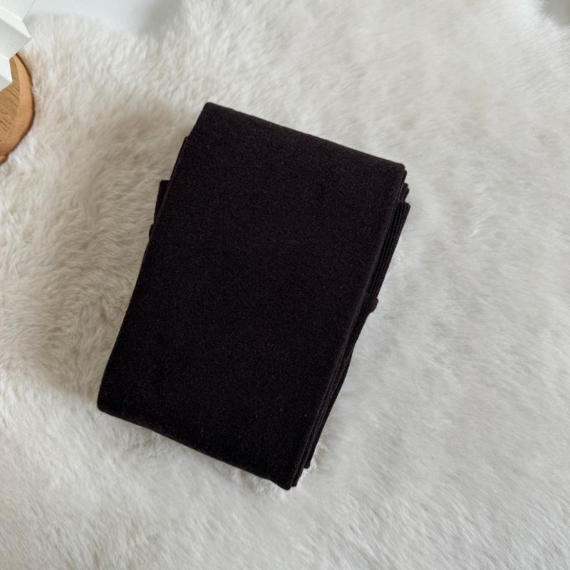 Γυναικείο βαμβακερό καλσόν με επένδυση φλίς, σμιλεύουσα εφαρμογή, μονόχρωμο σχέδιο, μεσαίας πυκνότητας, χειμερινή χρήση