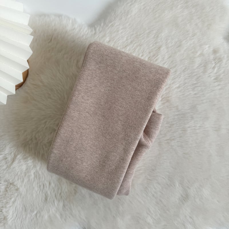 Γυναικείο βαμβακερό καλσόν με επένδυση φλίς, σμιλεύουσα εφαρμογή, μονόχρωμο σχέδιο, μεσαίας πυκνότητας, χειμερινή χρήση