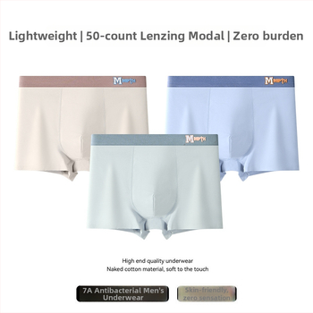 Modal vyrų apatiniai – kvėpuojantys, antibakteriniai, megzti, vidutinės talijos