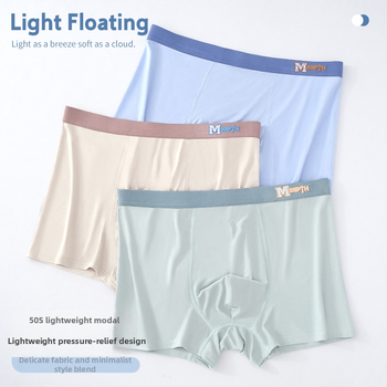 Modal vyrų apatiniai – kvėpuojantys, antibakteriniai, megzti, vidutinės talijos