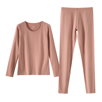 Set termic unisex din bumbac combed – 95–100% bumbac, antibacterian, antistat, cald, mâneci lungi, guler rotund, grosime moderata 181–200 g/m²