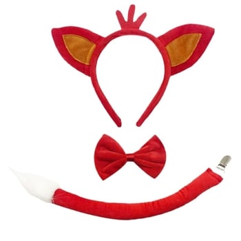 Уши и опашка на лисица за детски костюм, Хелоуин, пролет 2025