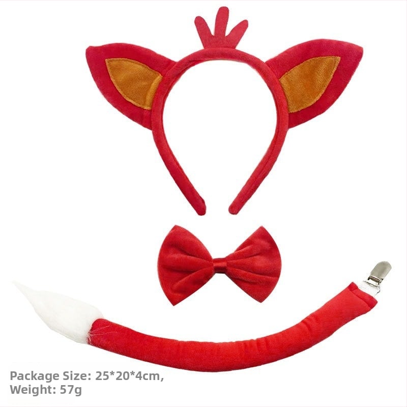 Уши и опашка на лисица за детски костюм, Хелоуин, пролет 2025