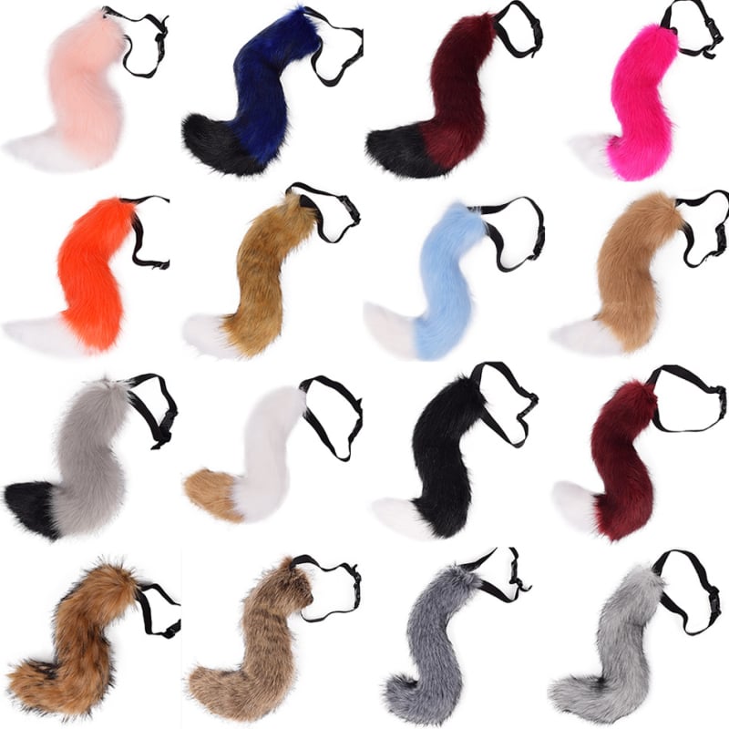 Cosplay аксесоар: котешка опашка и лисича опашка, пухкав колан за Хелоуин - ръчна изработка (Марка: Other; За възрастни; Пускане: Лято 2024)