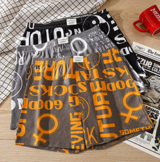 Firecracker памучни боксерки, дишащ трикотаж, средна талия, текстов принт, подплата с 90–95% спандекс, 95–100% памук