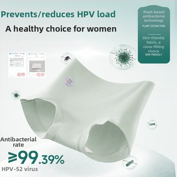 Női pamut alsónemű antibakteriális funkcióval, magas derekú, jacquard szövésű, fő anyag 90-95% pamut, ágyéki rész 100% pamut