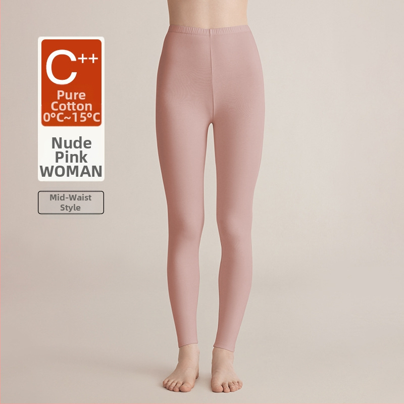 Moterų medvilnės pamatas komplektas: topas su pusiau aukštu kaklu ir ilgomis rankovėmis bei ilgos kelnės, 90–95% medvilnė, 181–200 g/m², šilta, anti-statistinė, anti-piling, vieno sluoksnio