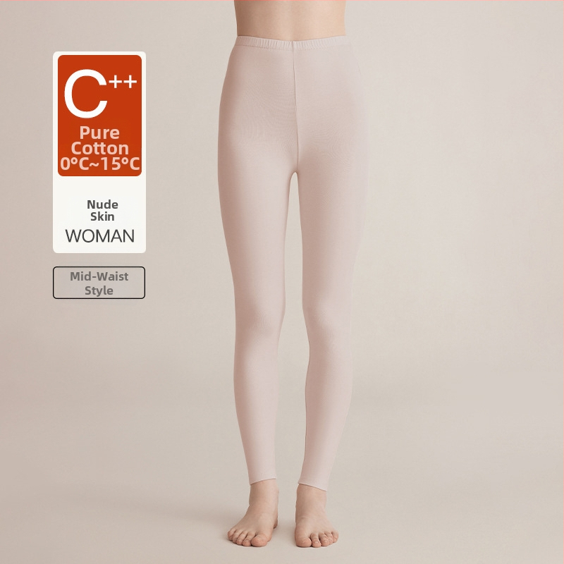 Moterų medvilnės pamatas komplektas: topas su pusiau aukštu kaklu ir ilgomis rankovėmis bei ilgos kelnės, 90–95% medvilnė, 181–200 g/m², šilta, anti-statistinė, anti-piling, vieno sluoksnio