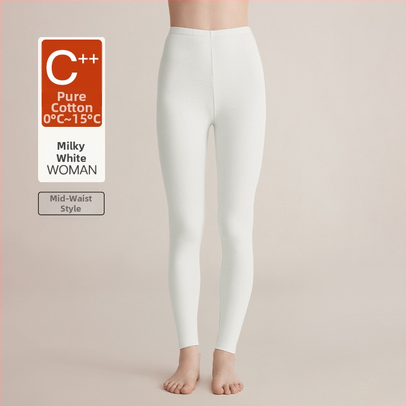 Moterų medvilnės pamatas komplektas: topas su pusiau aukštu kaklu ir ilgomis rankovėmis bei ilgos kelnės, 90–95% medvilnė, 181–200 g/m², šilta, anti-statistinė, anti-piling, vieno sluoksnio