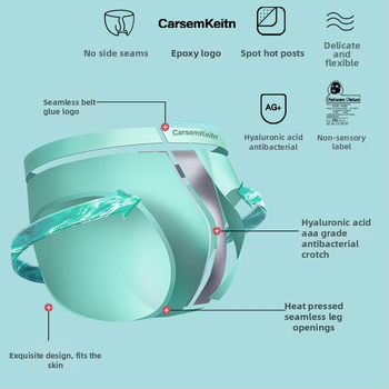 Vyriniai Ice Silk apatiniai – kvėpuojantys, antibakteriniai, greitai džiūstantys, vidutinio juosmens, nailono mezginys