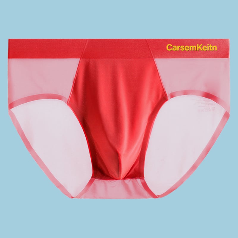 Vyriniai Ice Silk apatiniai – kvėpuojantys, antibakteriniai, greitai džiūstantys, vidutinio juosmens, nailono mezginys