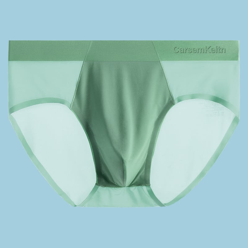 Vyriniai Ice Silk apatiniai – kvėpuojantys, antibakteriniai, greitai džiūstantys, vidutinio juosmens, nailono mezginys