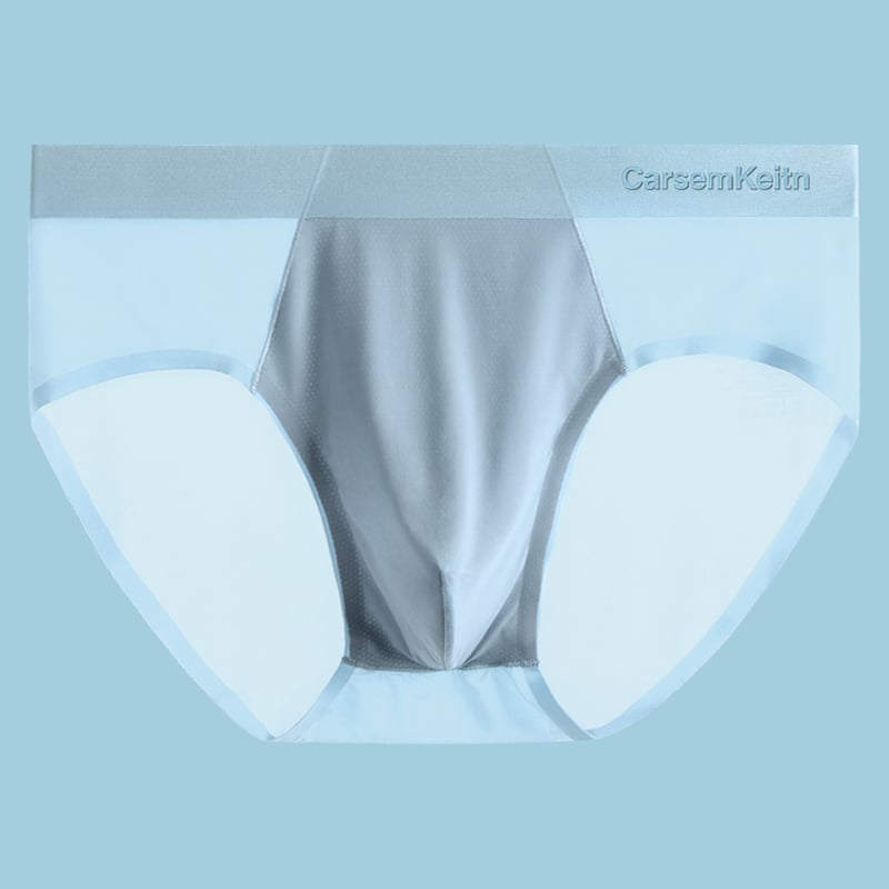 Vyriniai Ice Silk apatiniai – kvėpuojantys, antibakteriniai, greitai džiūstantys, vidutinio juosmens, nailono mezginys