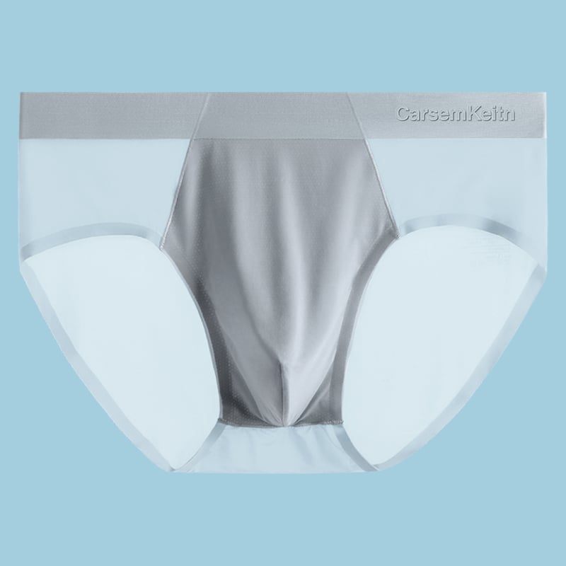 Vyriniai Ice Silk apatiniai – kvėpuojantys, antibakteriniai, greitai džiūstantys, vidutinio juosmens, nailono mezginys