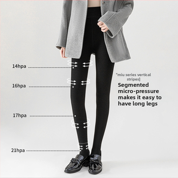 Colanți din bumbac pieptănat cu dungi verticale, groși, calzi, modelatori, anti-statice, cu înaltă elasticitate