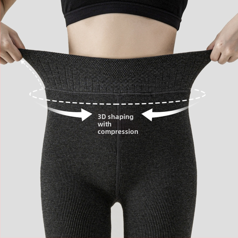 Colanți din bumbac pieptănat cu dungi verticale, groși, calzi, modelatori, anti-statice, cu înaltă elasticitate