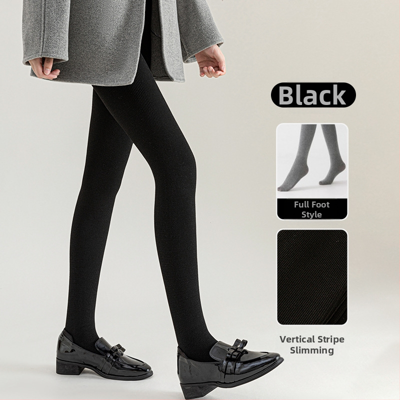 Colanți din bumbac pieptănat cu dungi verticale, groși, calzi, modelatori, anti-statice, cu înaltă elasticitate